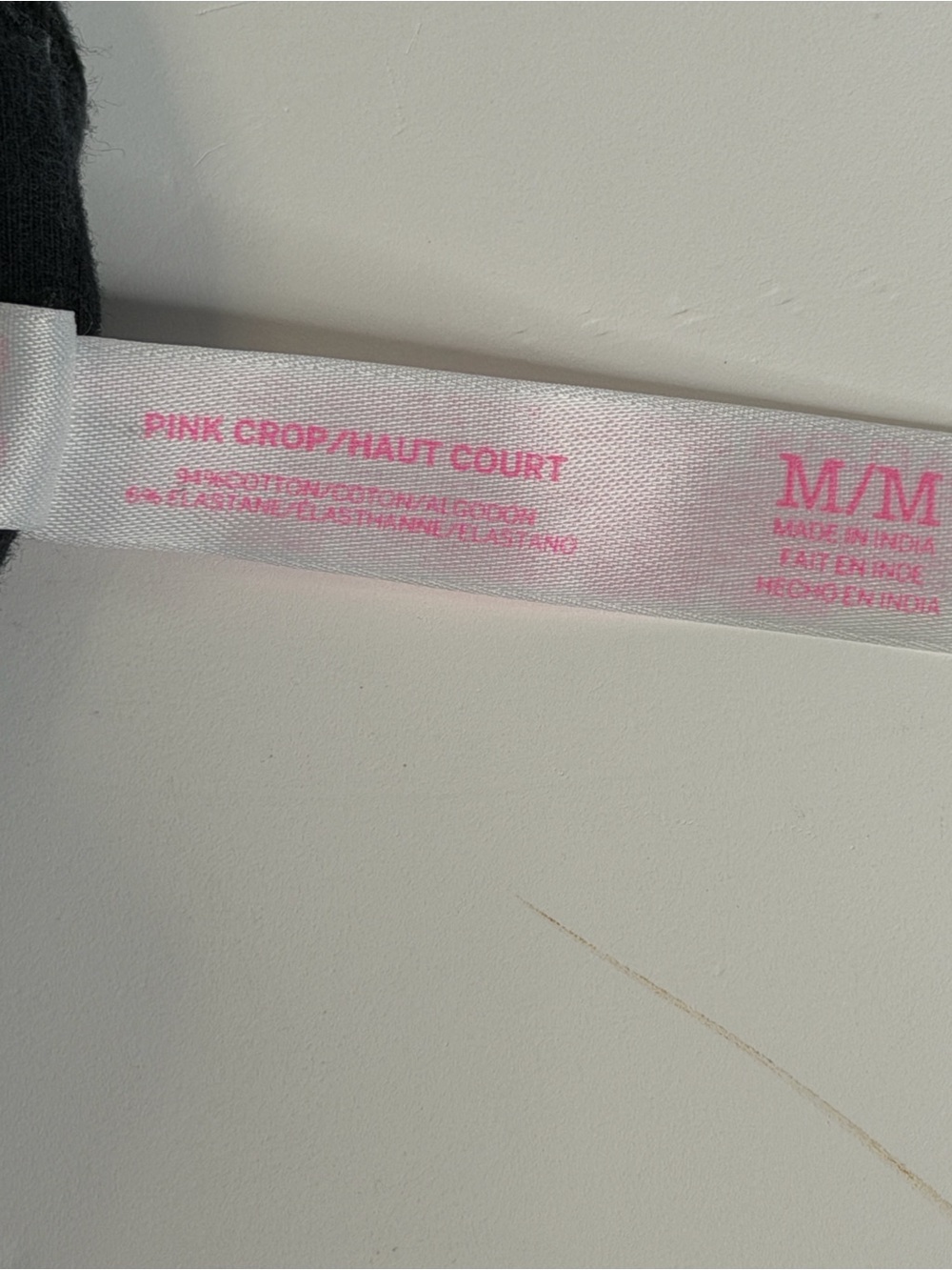 Victoria's Secret PINK Black Holographic Girls Rule The World Sports Bra M - Picture 5 of 6